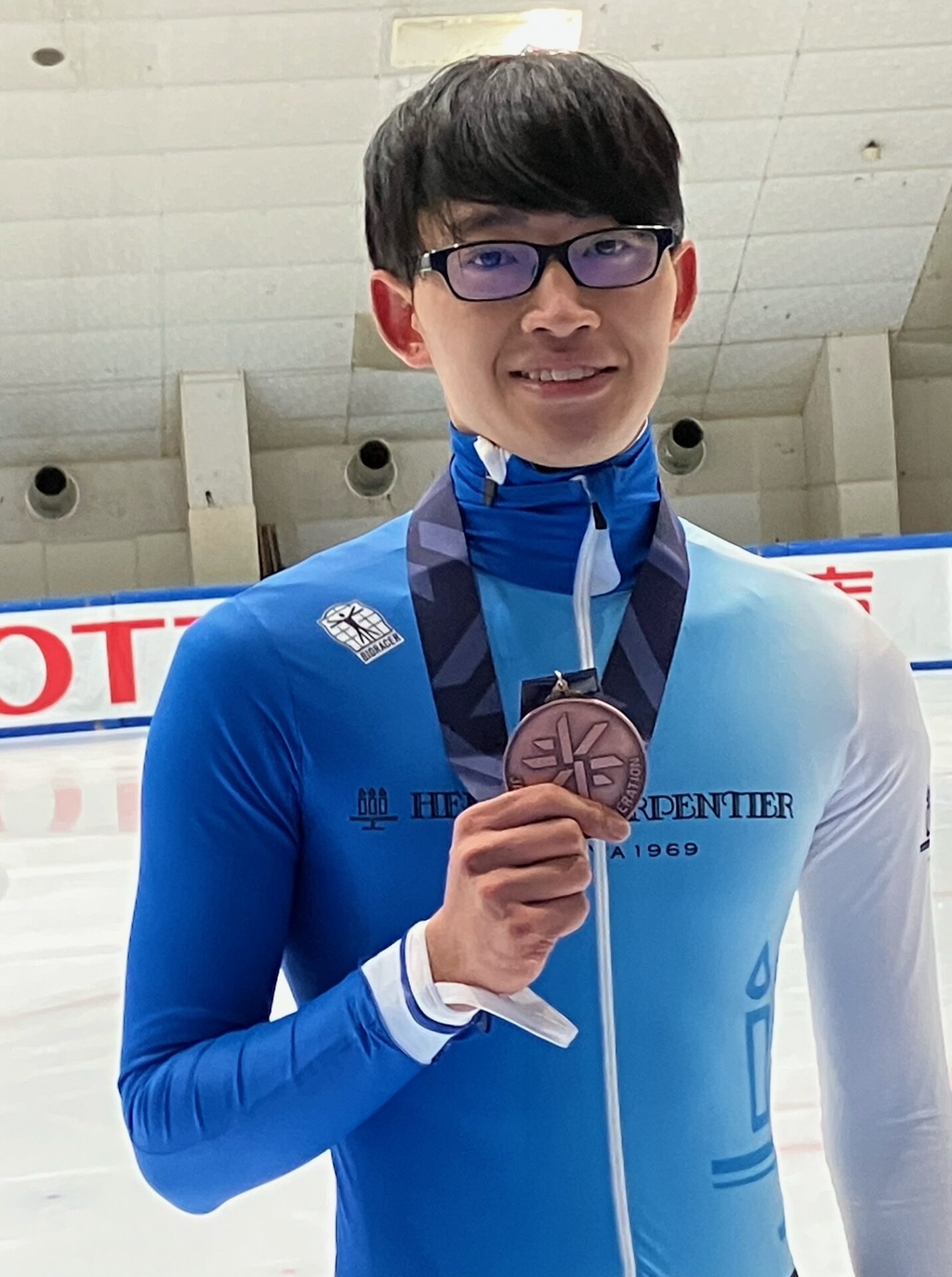 当社の氷上競技部の松林佑倭がスピードスケート・ショートトラックのワールドカップに出場決定。全日本距離別大会で銅メダル獲得